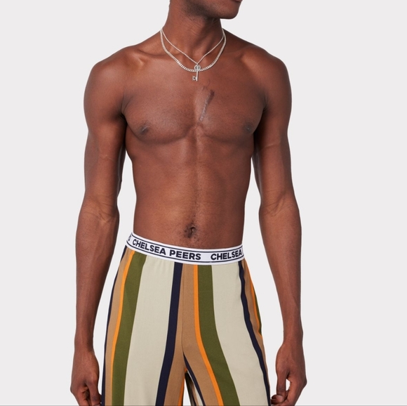 Stripe Print Pyjama Bottoms - Picture 2 of 4